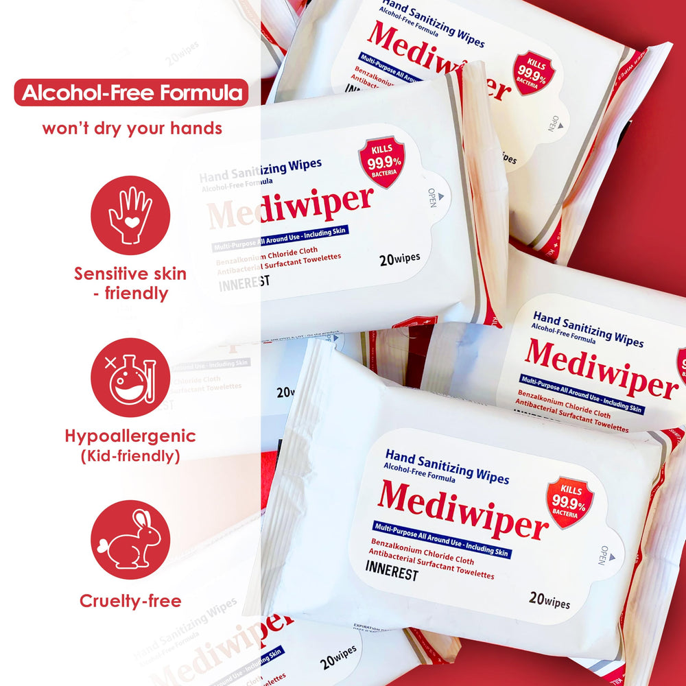 MEDIWIPER picnic-use wipes perfect for outdoor meals and hands-on cleanup.