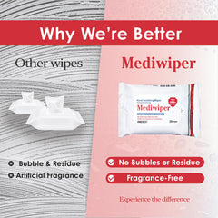 MEDIWIPER wipes with resealable cap keeps moisture fresh longer