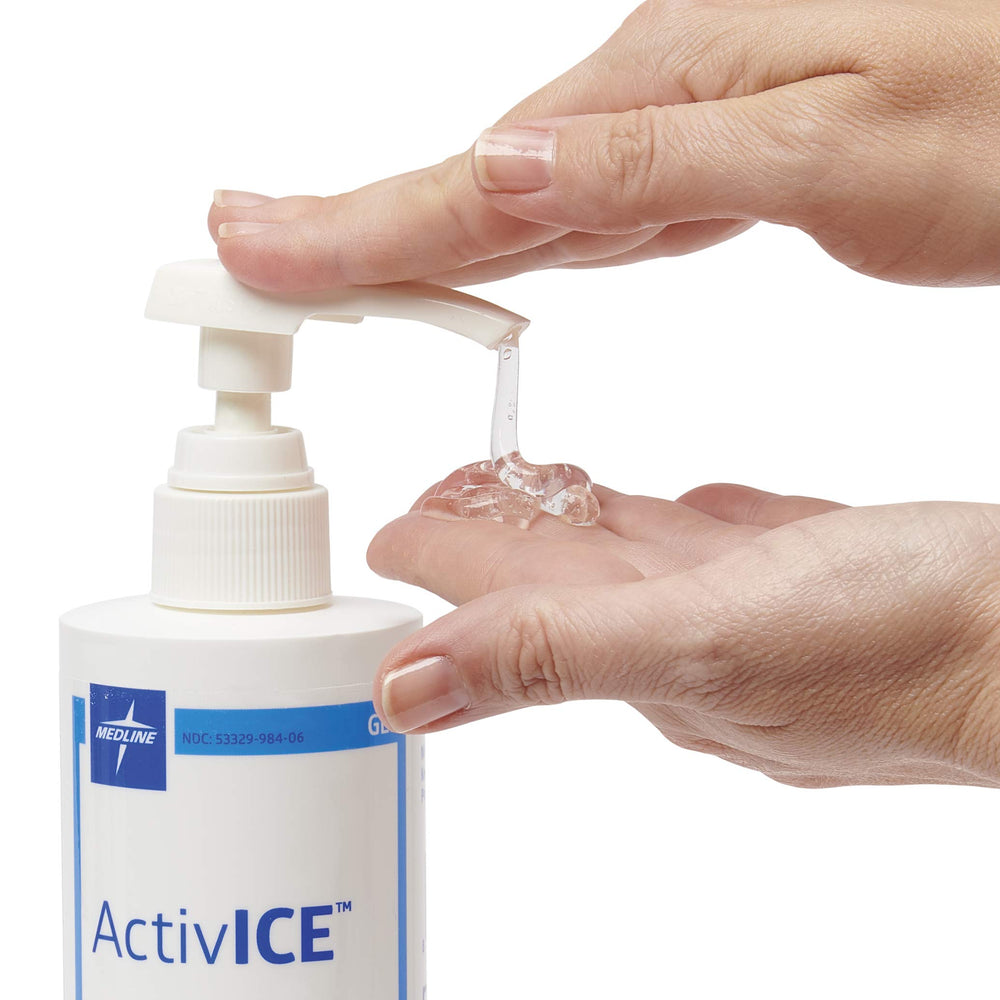 Medline ActivICE non-greasy formula provides residue-free relief for joints and muscles.