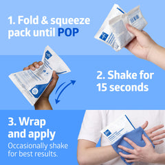 Medline cold pack used with a cloth or cover for safe use.