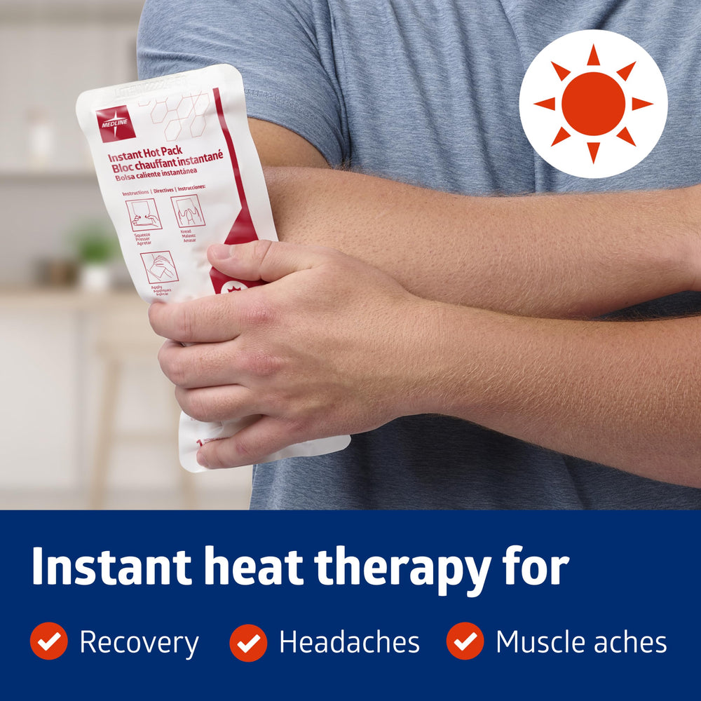 Medline Instant Hot Pack gel core delivers steady heat for soothing sessions.