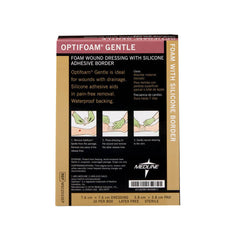 Foam texture detail of the Medline Optifoam Gentle Border Dressing.
