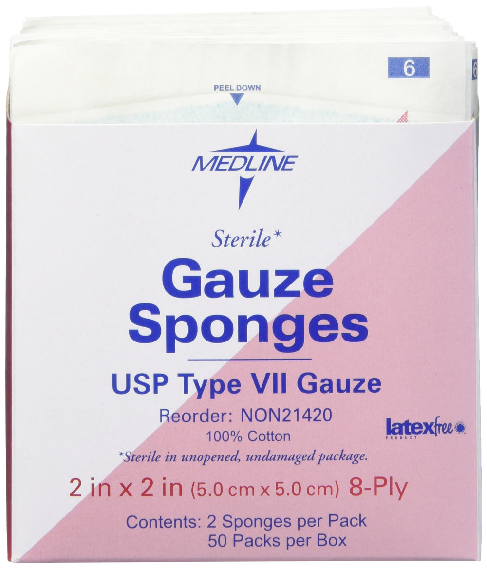 Medline sterile envelopes showing easy-open packaging.