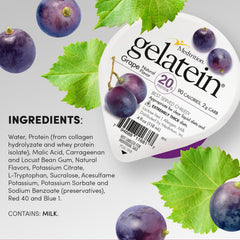Gelatein Grape in a glass for clear liquid diets.