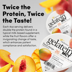 Medtrition Gelatein MCT Peach Mango iddsi-level-4 label confirms safe swallowing standard