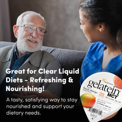Medtrition Gelatein MCT Peach Mango nutrition panel visible aids informed choices