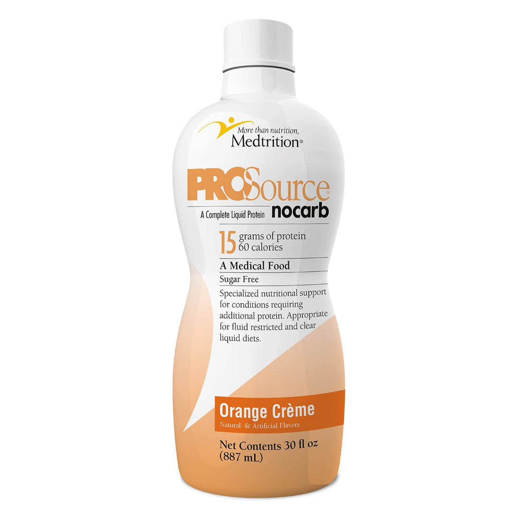 Medtrition ProSource NoCarb Orange Creme bottle ready for a sugar-free protein boost