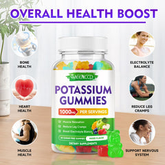 MEENCCD potassium citrate gummies close-up shows mixfed fruit flavor and easy digestion