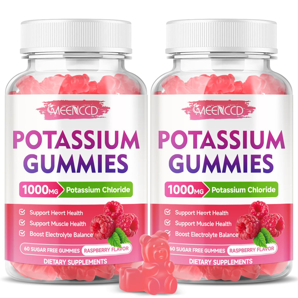 MEENCCD Potassium Gummies 2-pack front view for daily electrolyte support