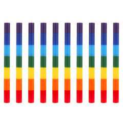 Mega Candles chakra candle with layered colors for focused meditation and energy balance.