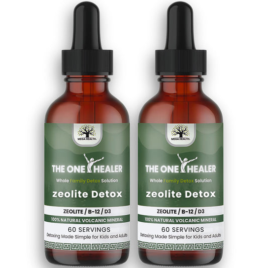 MEGA HEALTH The One Healer Zeolite Detox bottle for family-friendly detox