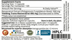 Mega Resveratrol packaging image showcases vegetarian capsule design