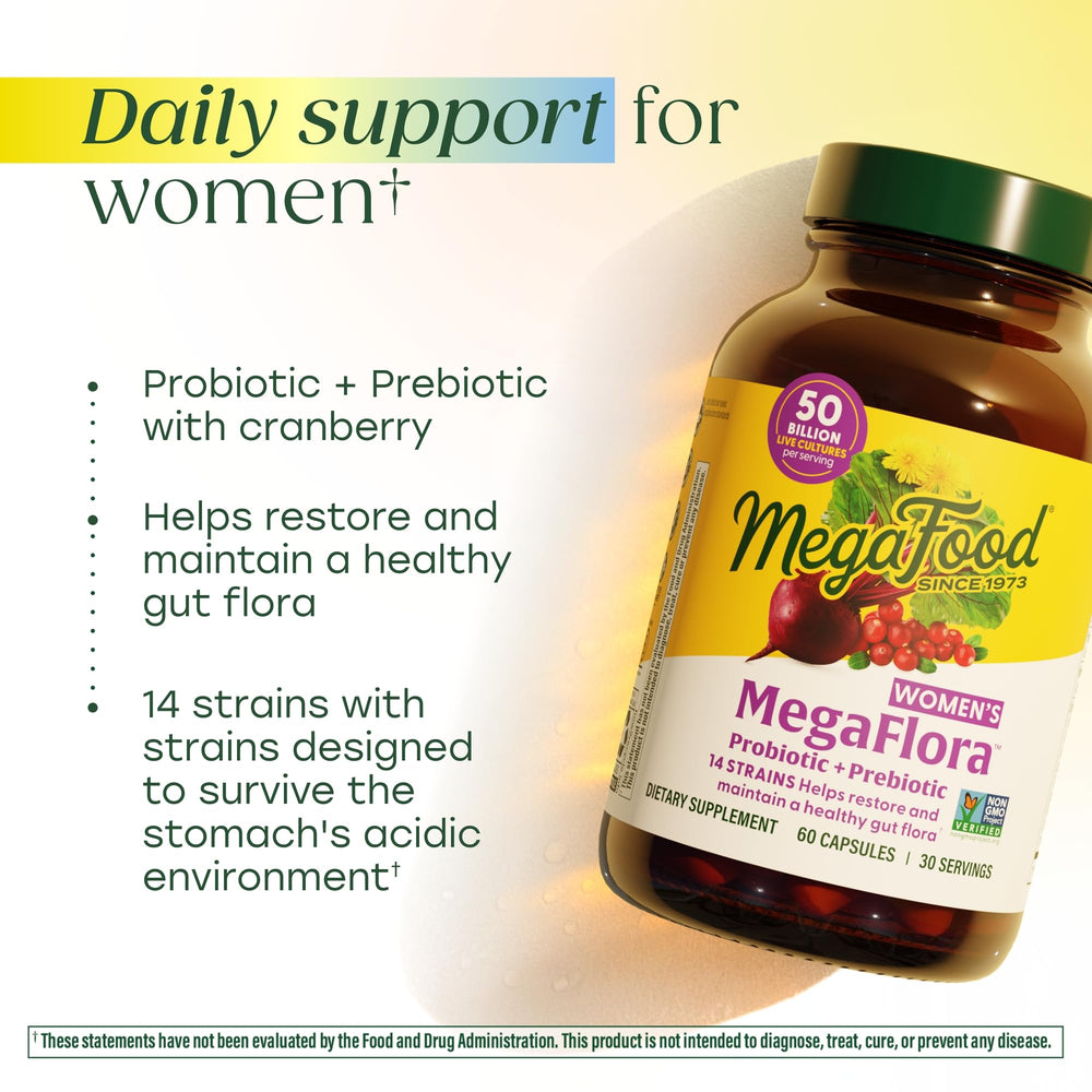 MegaFood MegaFlora with cranberry for a probiotic routine