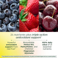Back label shows B12 methylcobalamin and methylfolate for energy metabolism.