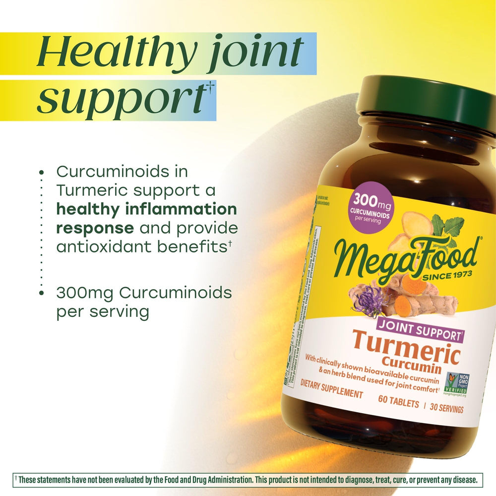 BioPerine black pepper extract graphic with MegaFood turmeric for enhanced absorption