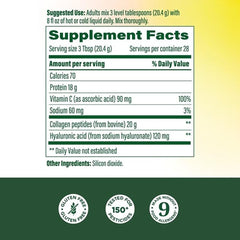 MegaFood Collagen powder label closeup highlighting hydrolyzed collagen for daily skin and joints.