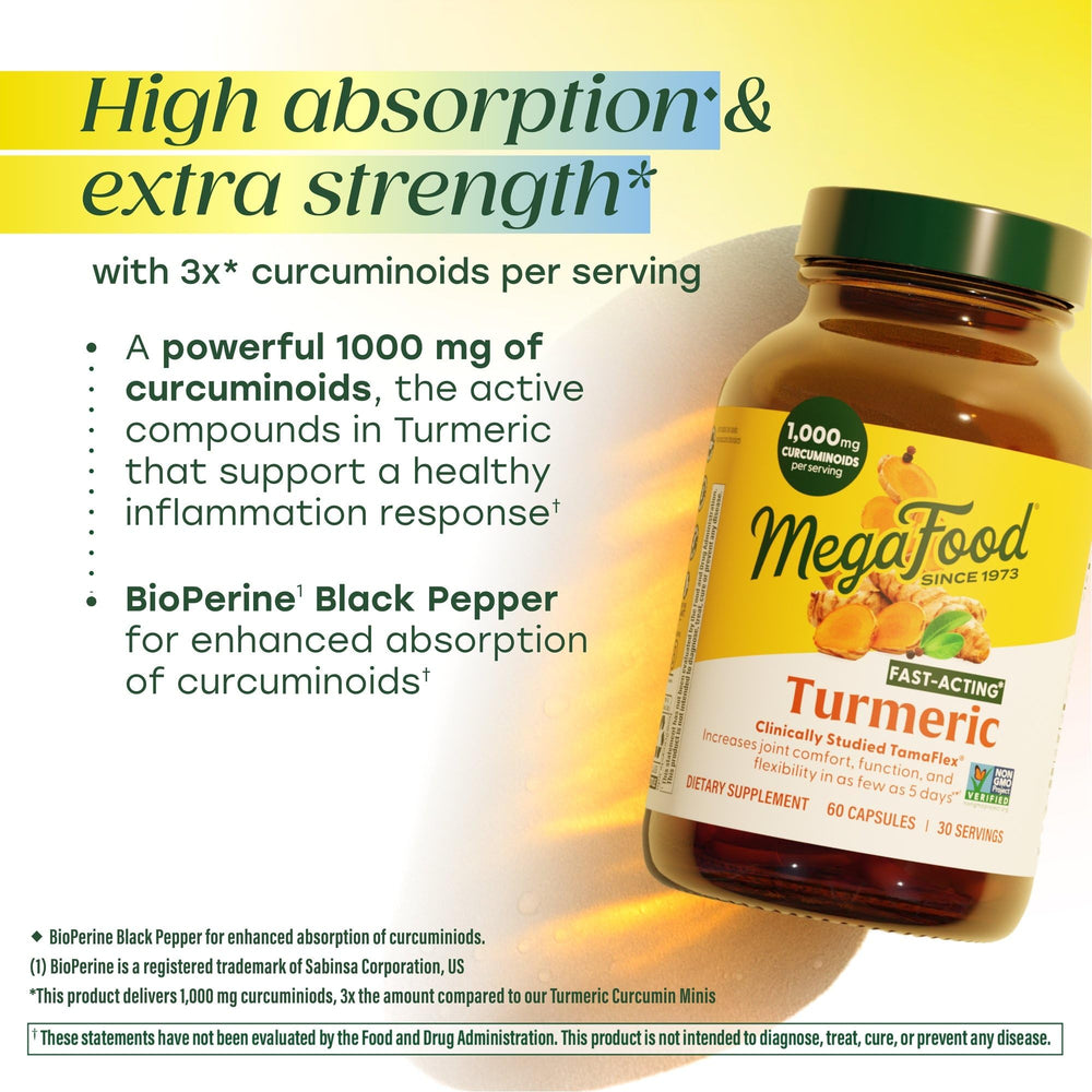 Bottle label with per-serving curcuminoids information.