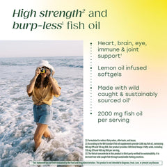 MegaFood fish oil label shows EPA and DHA amounts for trusted dosing.