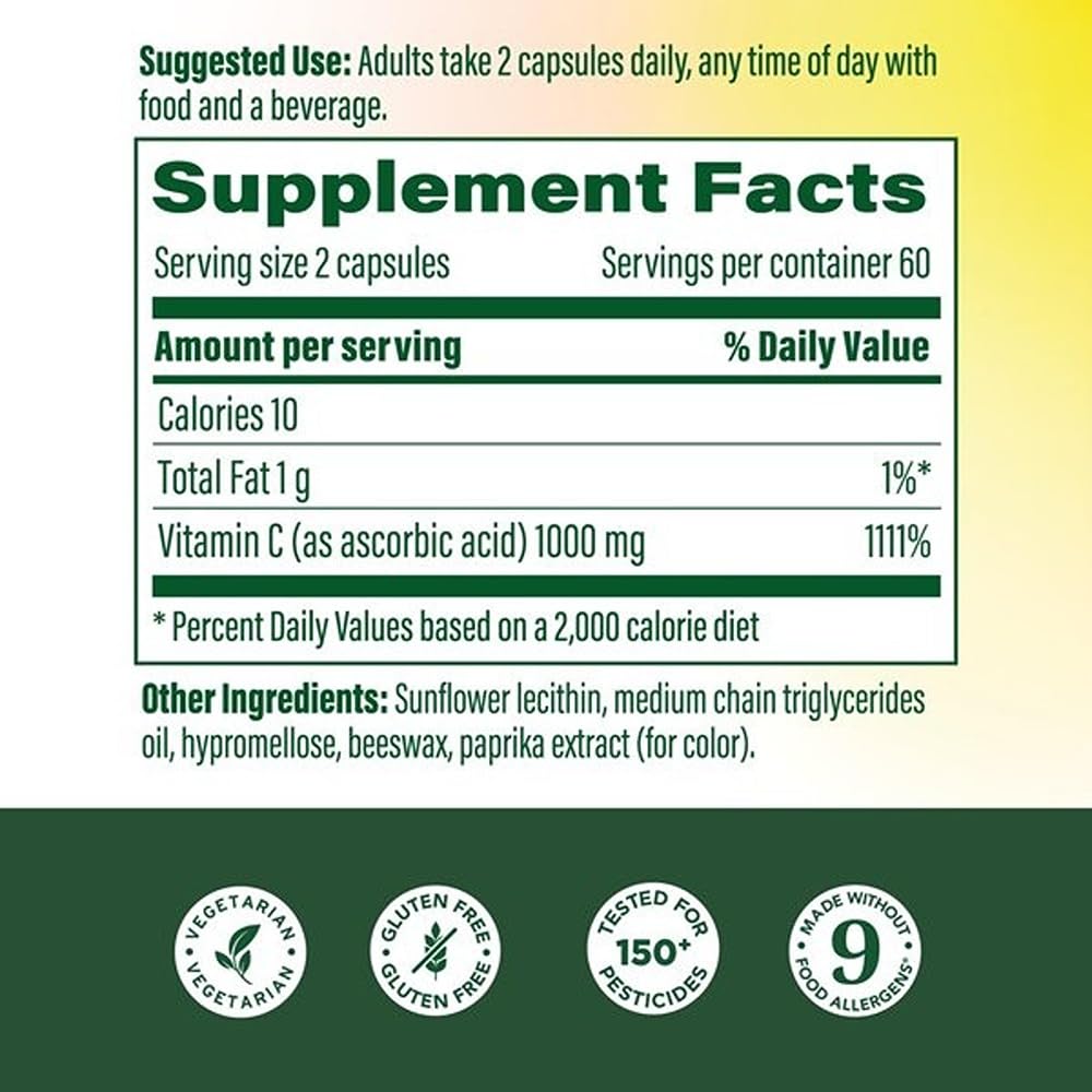 Close-up of MegaFood Liposomal Vitamin C capsules highlighting soft gelatin form.