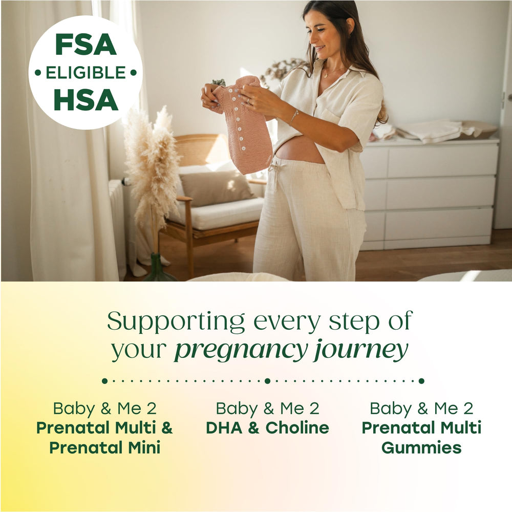 MegaFood mini-tablet size comparison highlighting compact prenatal nutrients.