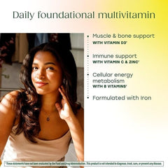 Side panel of MegaFood One Daily bottle showing supplement details.