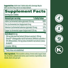 MegaFood Thyroid Strength bottle-side view showing label design.