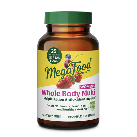 MegaFood Whole Body Women’s Multivitamin bottle for daily wellness support