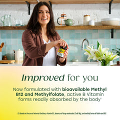 Iron-containing tablet image showcasing 9 mg iron per serving
