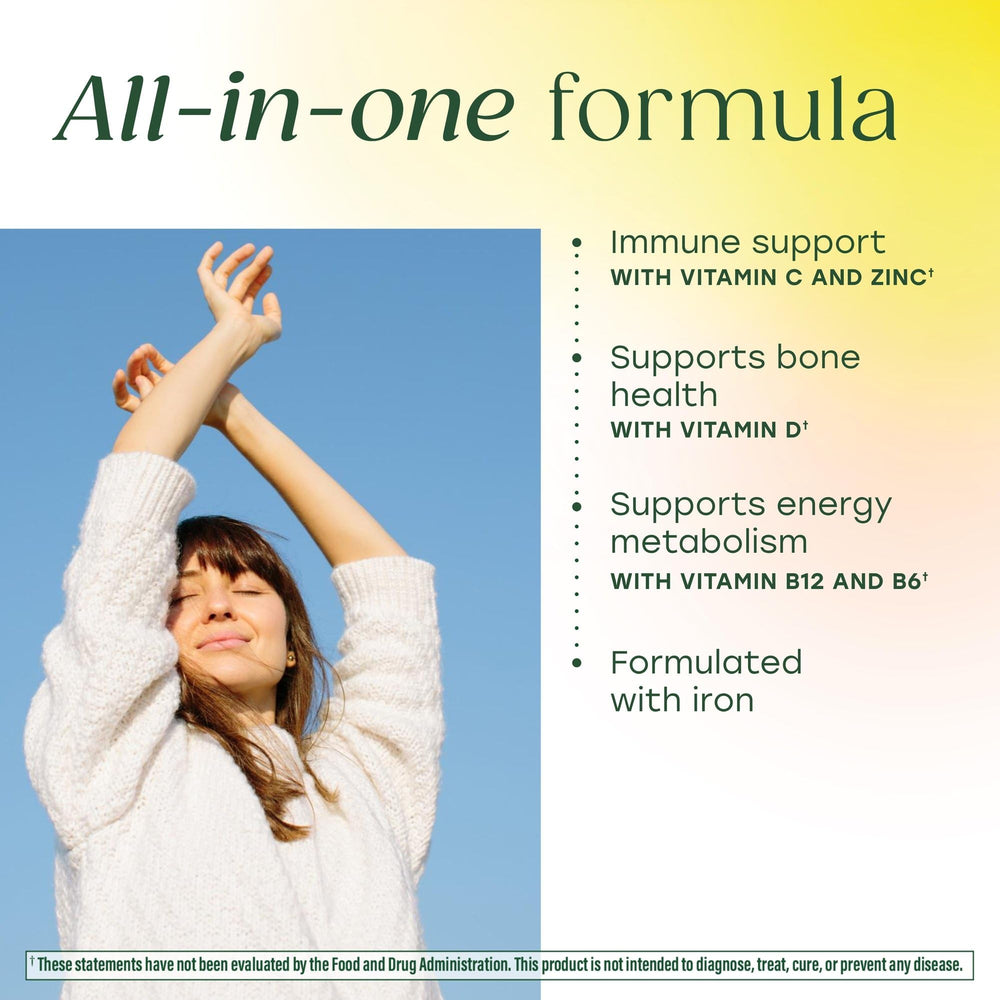 Real-food ingredients image from MegaFood multivitamin featuring 275 mg per serving