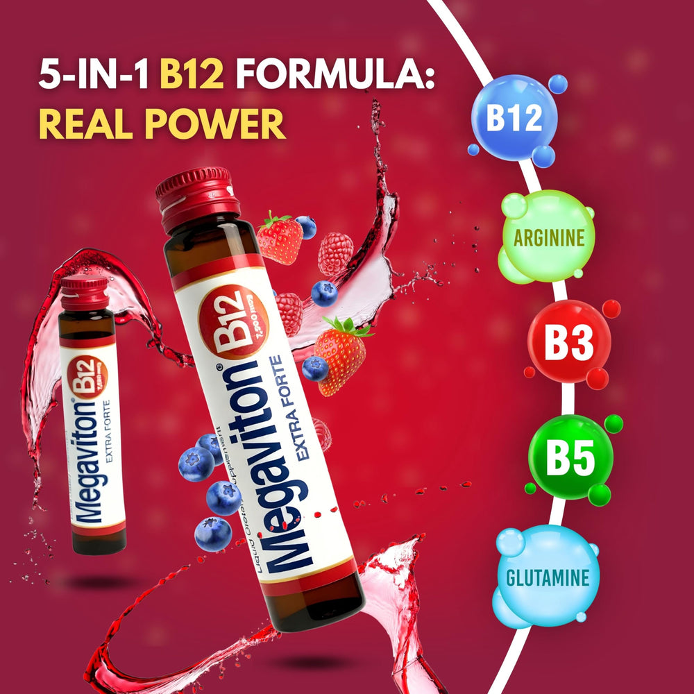 Absorption visualization with Megaviton B12 liquid for fast uptake