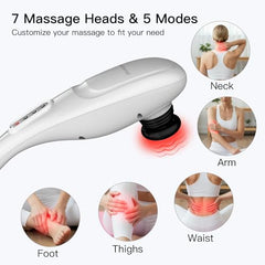 MEGAWISE massager being held demonstrates ergonomic grip for easy use anywhere.