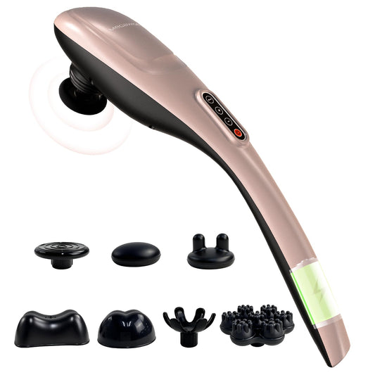 MEGAWISE cordless back massager with ergonomic handle for comfortable use