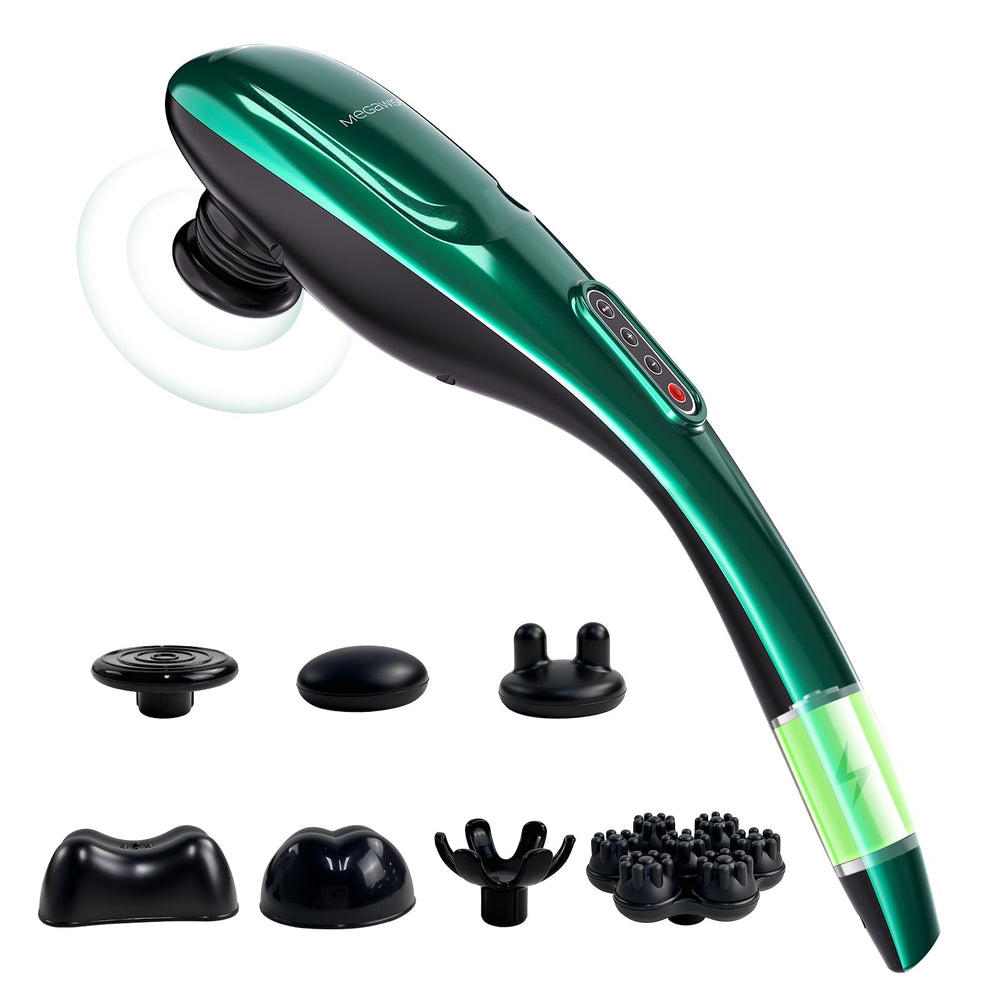 MEGAWISE handheld back massager with ergonomic handle for easy grip.