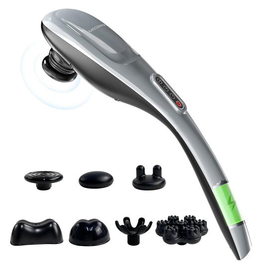 MEGAWISE handheld back massager in use delivering deep tissue relief