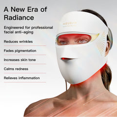 MEGELIN Duo-Lux neck mask demonstrates integrated coverage for seamless neck wear.