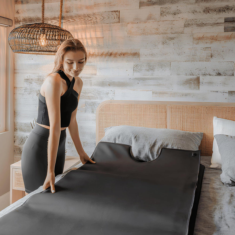 MEGELIN full-body mat ready for a relaxing session.