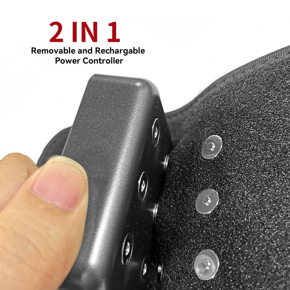 Megelin knee pad belt highlights target areas like knee or elbow with focused light.