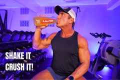 MEGO Muscle Water ingredients label emphasizes 5 g creatine and caffeine