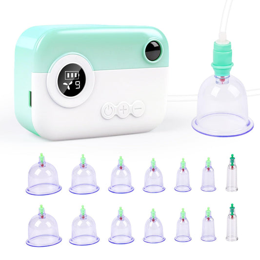 Meifuly electric cupping massager set front view for convenient home therapy.