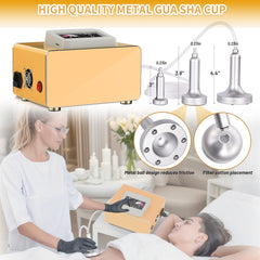 Meifuly metal gua sha head for smooth scraping and contouring.