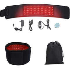 Meiye red light therapy belt front view for broad back and waist coverage.