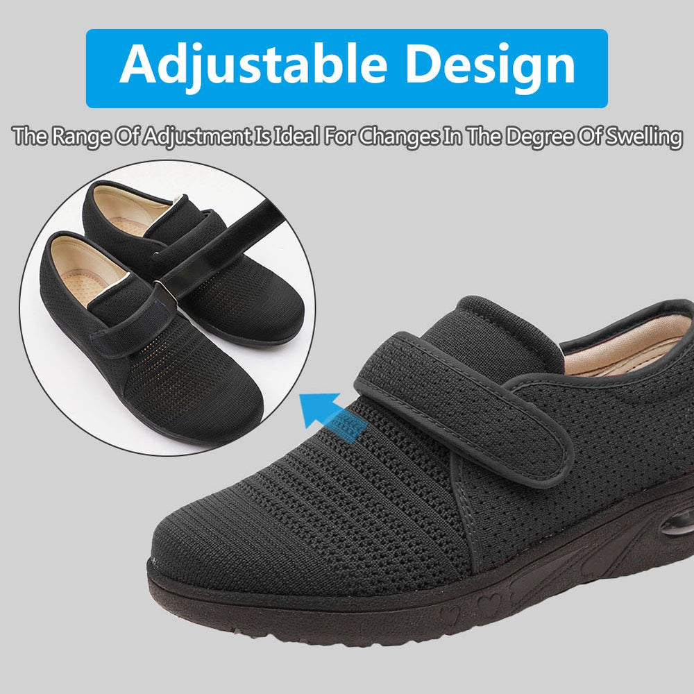 MEJORMEN wide-width slip-ons in breathable mesh for year-round comfort