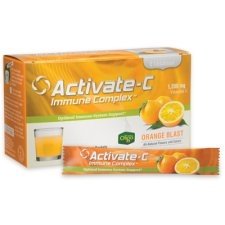 Melaleuca Activate-C Immune Complex Drink orange packet dissolving in water for daily immune support