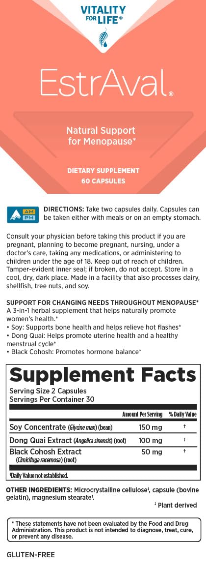 Melaleuca EstrAval capsules close-up emphasizing natural ingredients for cycle balance