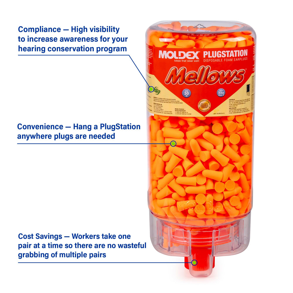 Mellows NRR 30dB label shown on packaging.