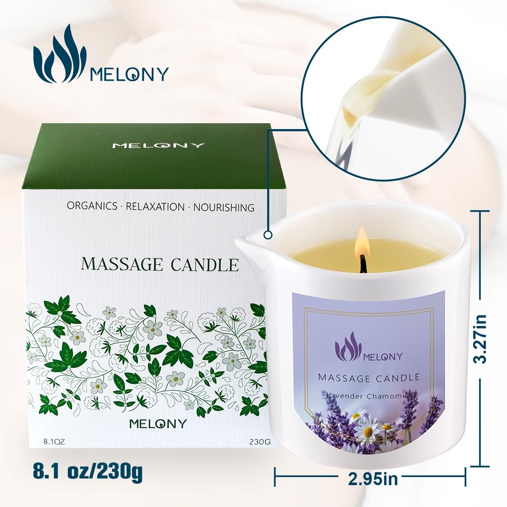 MELONY Luxury Massage Candle premium gift packaging suitable for birthdays and holidays