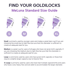 MeLuna regular-height cup demonstrates balanced height for average cervix positions.