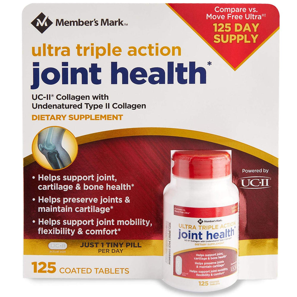 Member’s Mark Ultra Triple Action Joint Health bottle shown for daily joint support