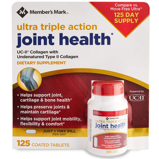 Member’s Mark Ultra Triple Action Joint Health bottle shown for daily joint support