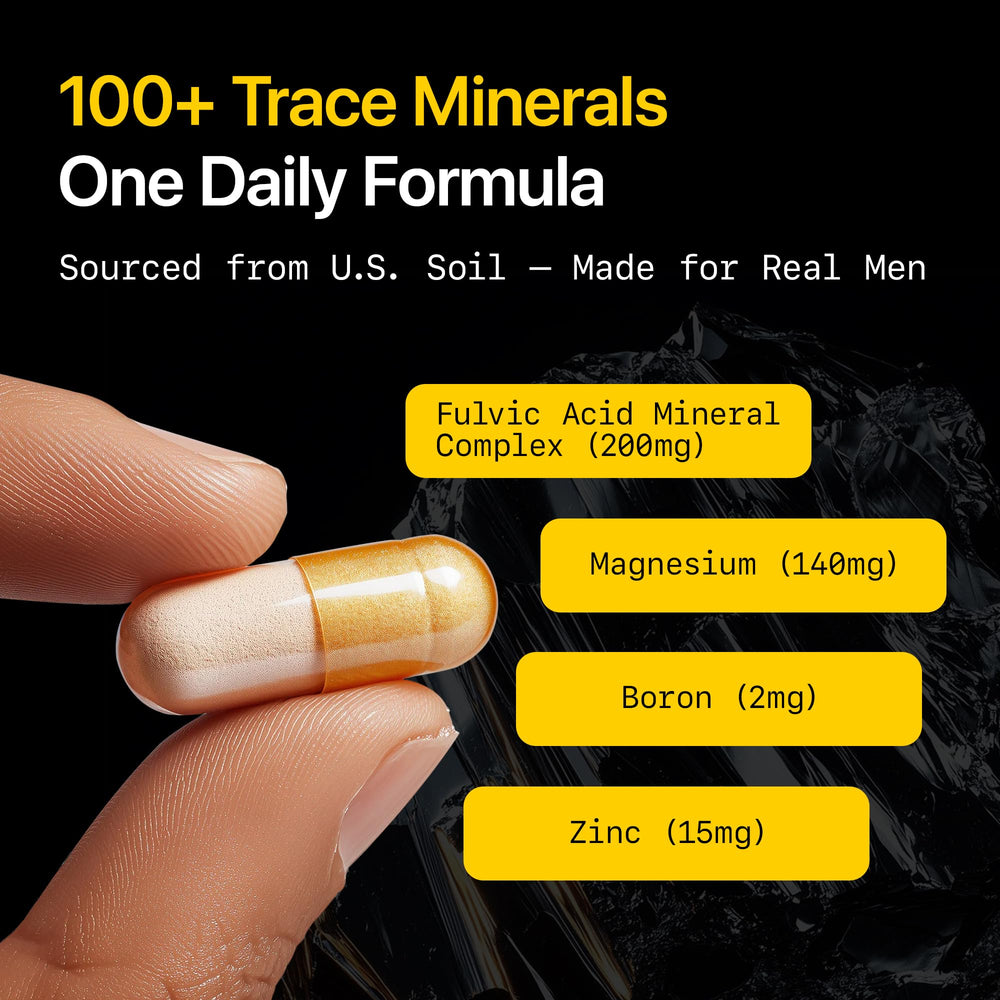 Menerals dosage scoop beside bottle demonstrates convenient daily dose.